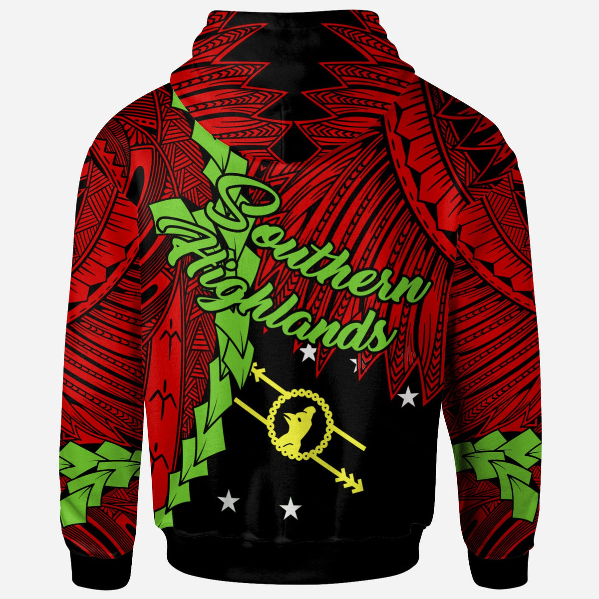 Papua New Guinea Southern Highlands Province Polynesian Hoodie Tribal Wave Tattoo - Polynesian Pride