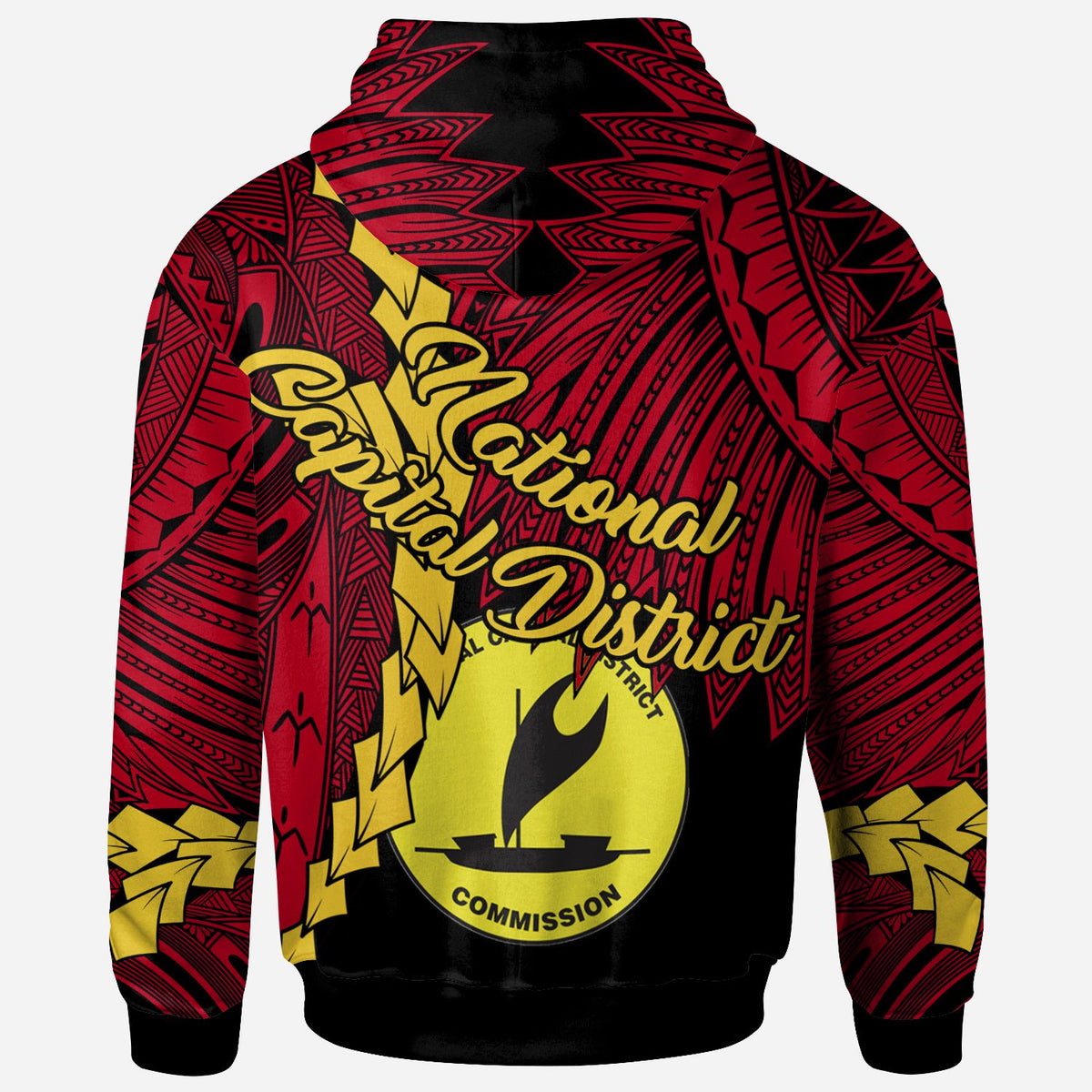 Papua New Guinea National Capital District Province Polynesian Custom Zip Hoodie Tribal Wave Tattoo - Polynesian Pride