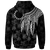 Cook Islands Zip up Hoodie Polynesian Wings (White) - Polynesian Pride