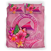 Tokelau Polynesian Bedding Set - Floral With Seal Pink - Polynesian Pride