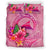 Tokelau Polynesian Bedding Set - Floral With Seal Pink - Polynesian Pride