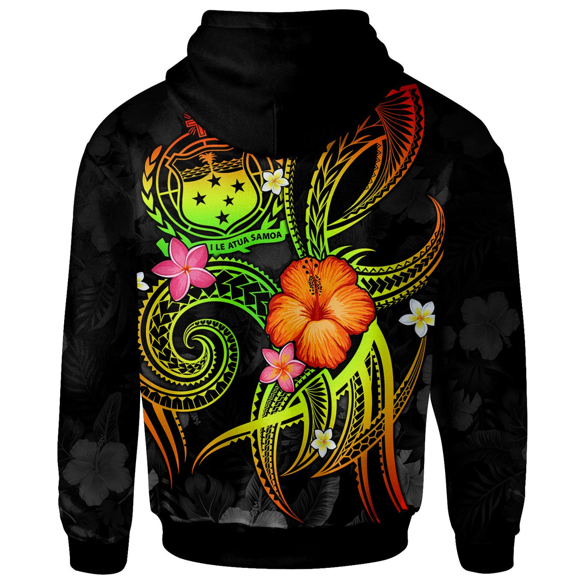 Polynesian Hawaii Custom Zip up Hoodie Legend of Samoa (Reggae) - Polynesian Pride