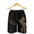 Cook Island Polynesian Men's Short - Gold Tribal Wave - Polynesian Pride