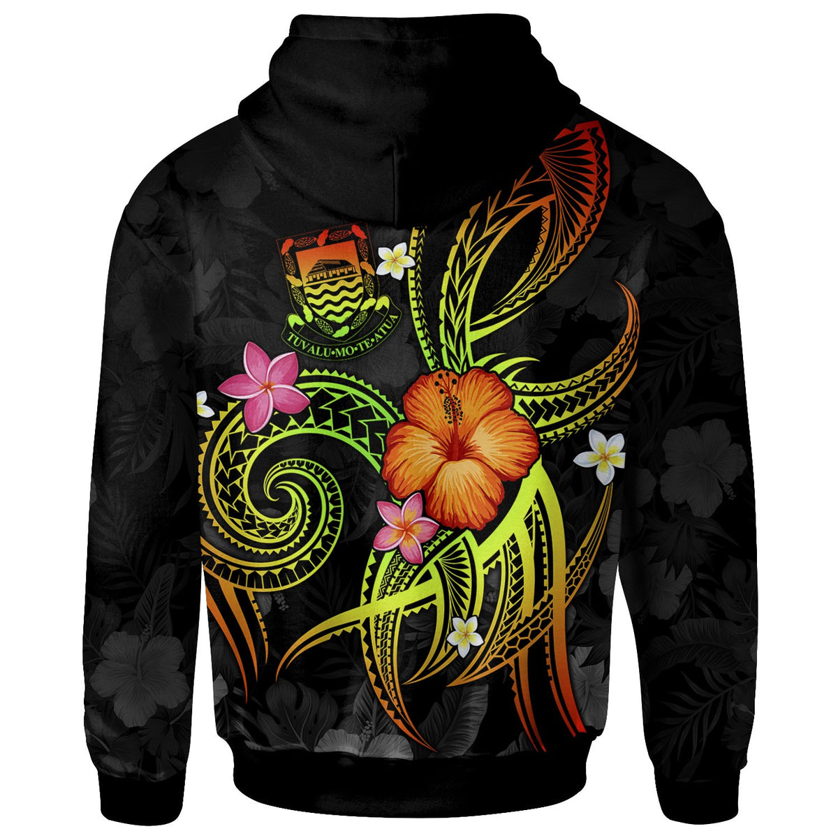 Tuvalu Polynesian Custom Zip up Hoodie Legend of Tuvalu (Reggae) - Polynesian Pride