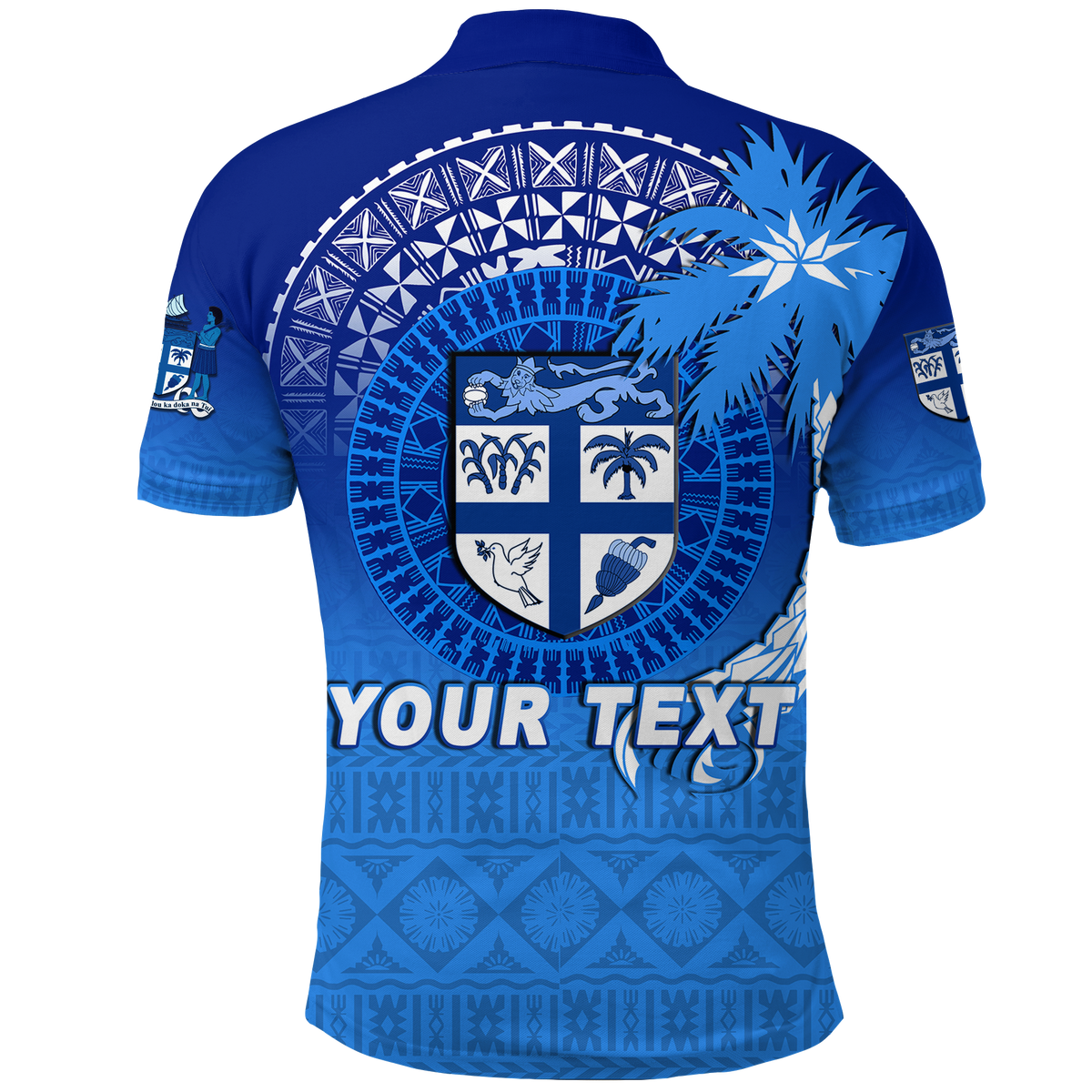 Custom Fiji Tapa Tribal Coconut Tree Polo Shirt LT12 - Polynesian Pride