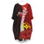 Hawaii Polynesian Custom Personalised Batwing Pocket Dress - Hibiscus With Coat Of Arm Women Gold - Polynesian Pride