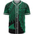 Tokelau Polynesian Custom Personalised Baseball Shirt - Tribal Wave Tattoo Green Unisex Green - Polynesian Pride