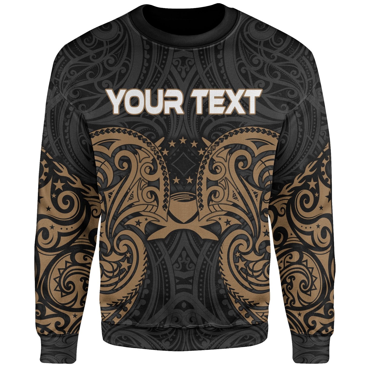 Pohnpei Polynesian Custom Personalised Sweater - Spirit Style Gold Unisex Gold - Polynesian Pride