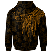 Fiji Hoodie Polynesian Wings (Golden) - Polynesian Pride