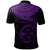 Fiji Polynesian Polo Shirt Fiji Waves (Purple) - Polynesian Pride