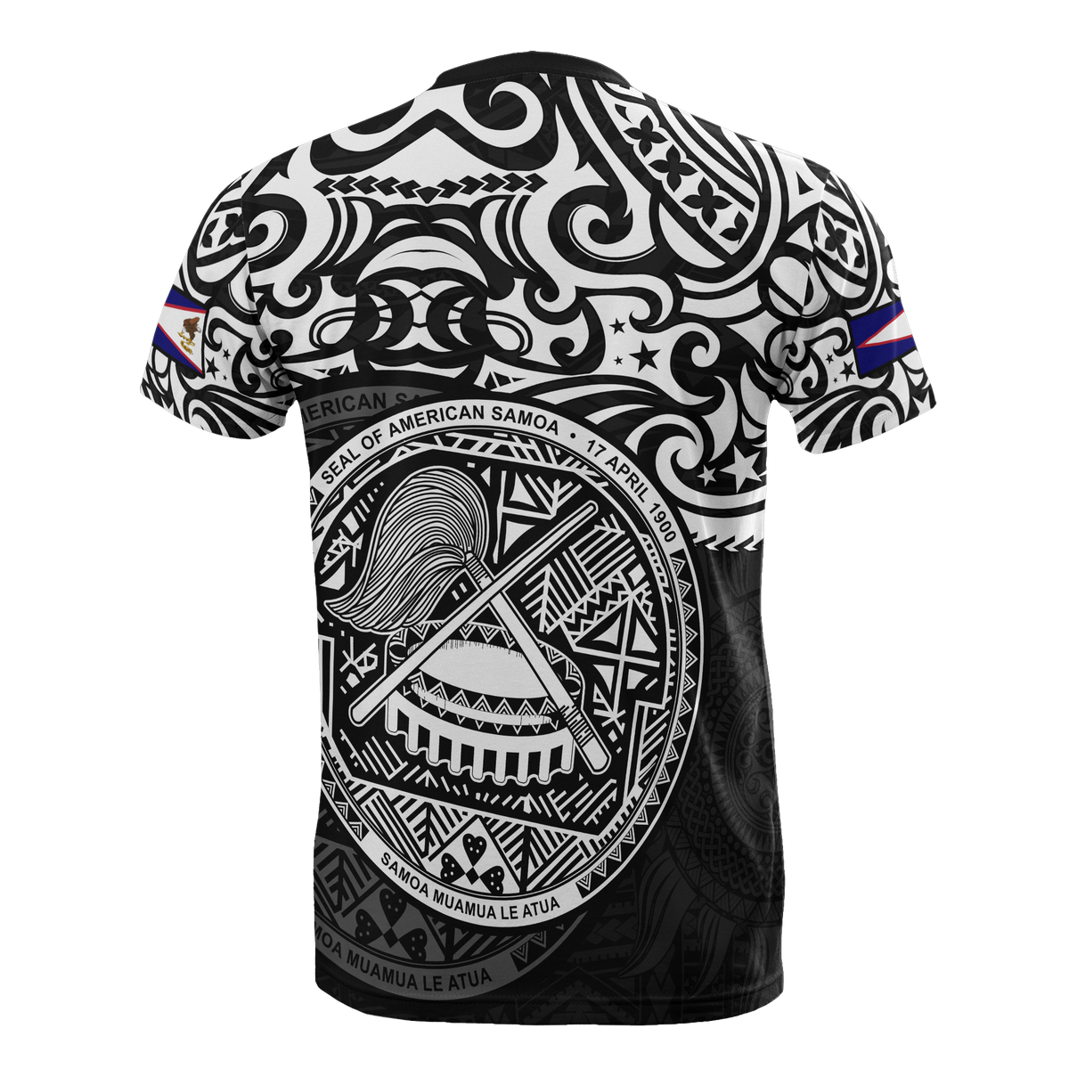 American Samoa Pride T Shirt American Samoa Flag Seal (White) - Polynesian Pride