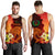 Pohnpei Men Tank Top - Tribal Tuna Fish Orange - Polynesian Pride