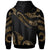 Vanuatu Polynesian Zip Hoodie Polynesian Tattoo Gold Version - Polynesian Pride