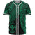 Hawaii Kanaka Maoli Polynesian Custom Personalised Baseball Shirt - Tribal Wave Tattoo Green Unisex Green - Polynesian Pride