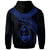 Guam Polynesian Zip up Hoodie Guam Waves (Blue) - Polynesian Pride