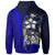 American Samoa Polynesian Hoodie Blue Turtle with Hook - Polynesian Pride