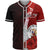 Niue Polynesian Custom Personalised Baseball Shirt - Coat Of Arm With Hibiscus Unisex Red - Polynesian Pride