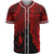 Yap Polynesian Custom Personalised Baseball Shirt - Tribal Wave Tattoo Red Unisex Red - Polynesian Pride