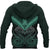 Maori Manaia New Zealand Zip up Hoodie Turquoise - Polynesian Pride