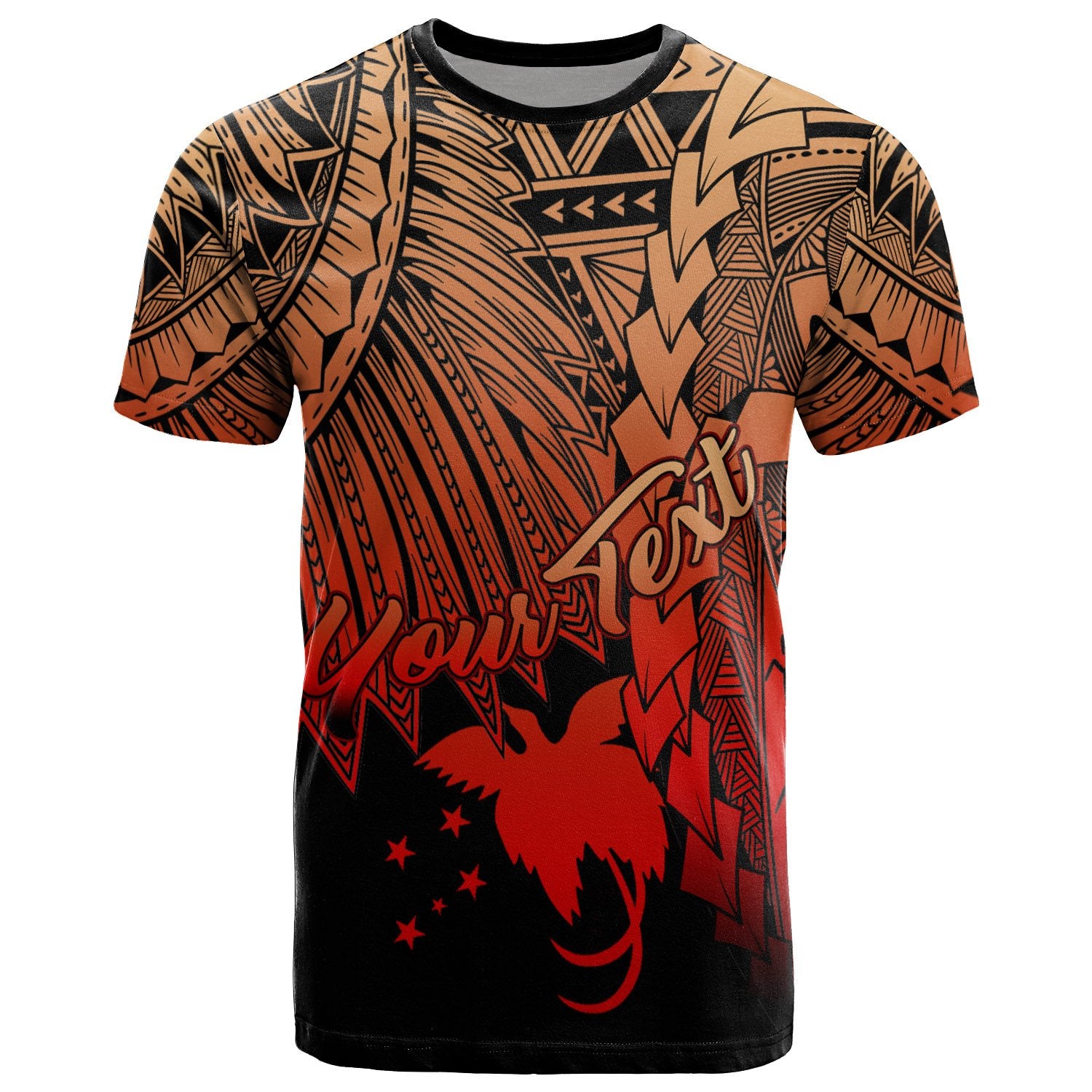 Papua New Guinea Polynesian Custom T shirt Tribal Wave Tattoo Red Ver 2 Unisex Red - Polynesian Pride