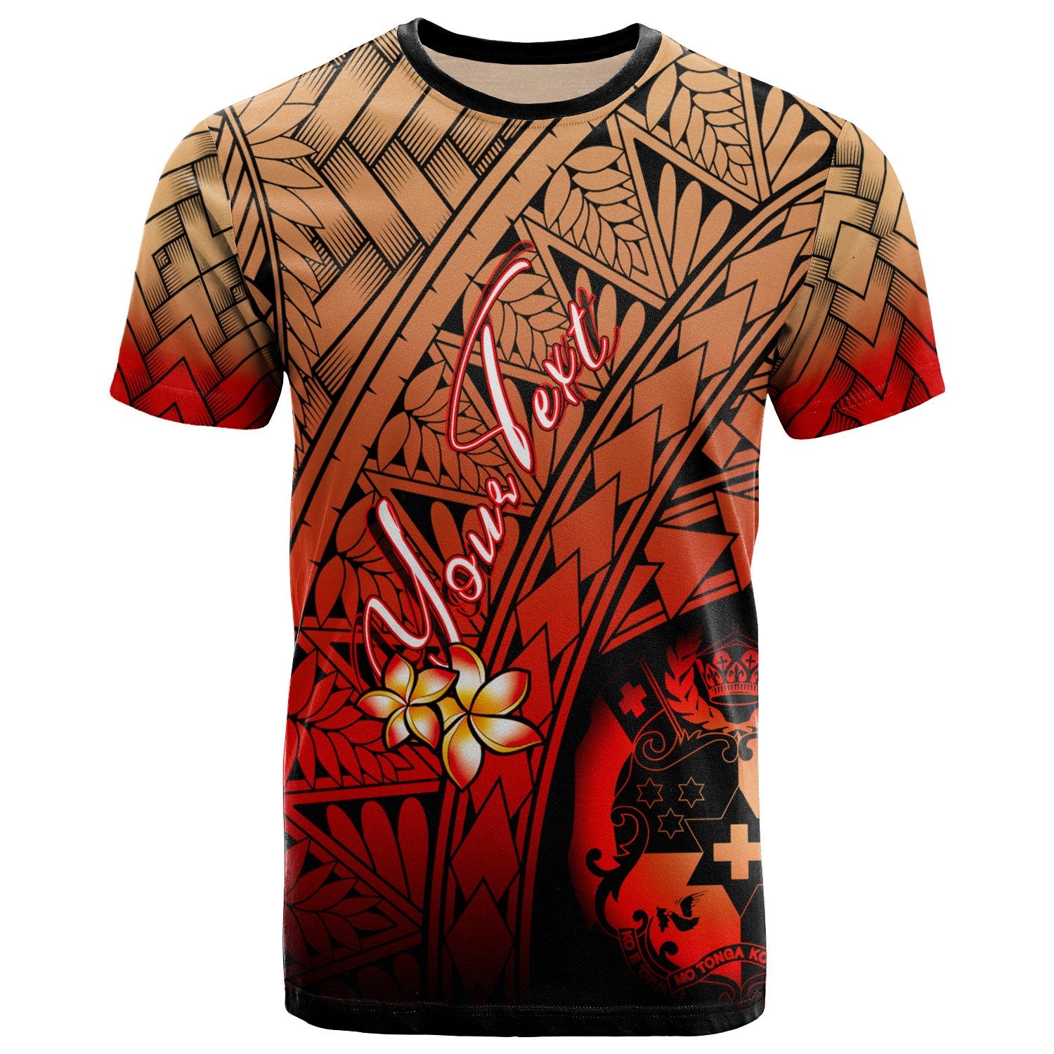 Tonga Polynesian Custom T Shirt Plumeria Tattoo Tribal Unisex Red - Polynesian Pride