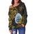 Federated States of Micronesia Women's Off Shoulder Sweaters - Abstract Style - Polynesian Pride