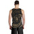 Niue Polynesian Men's Tank Top - Gold Tribal Wave - Polynesian Pride