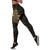 Palau Polynesian Women's Leggings - Gold Pineapple Black - Polynesian Pride