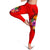 Hawaii Polynesian Women's Leggings - Floral With Seal Red - Polynesian Pride