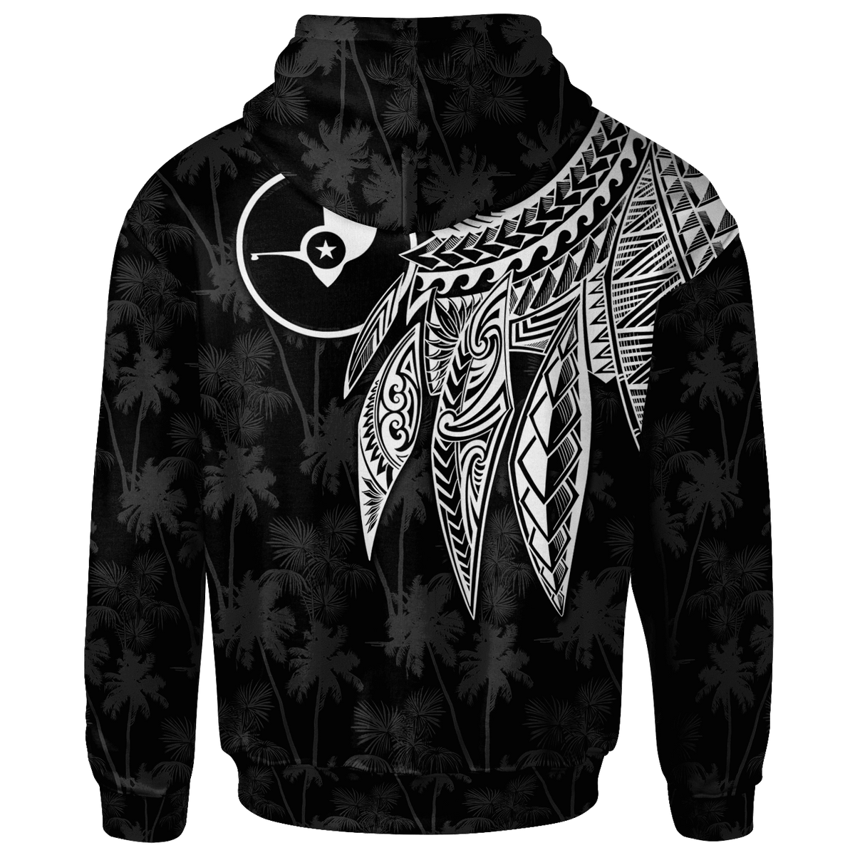 Yap Custom Zip up Hoodie Polynesian Wings (White) - Polynesian Pride