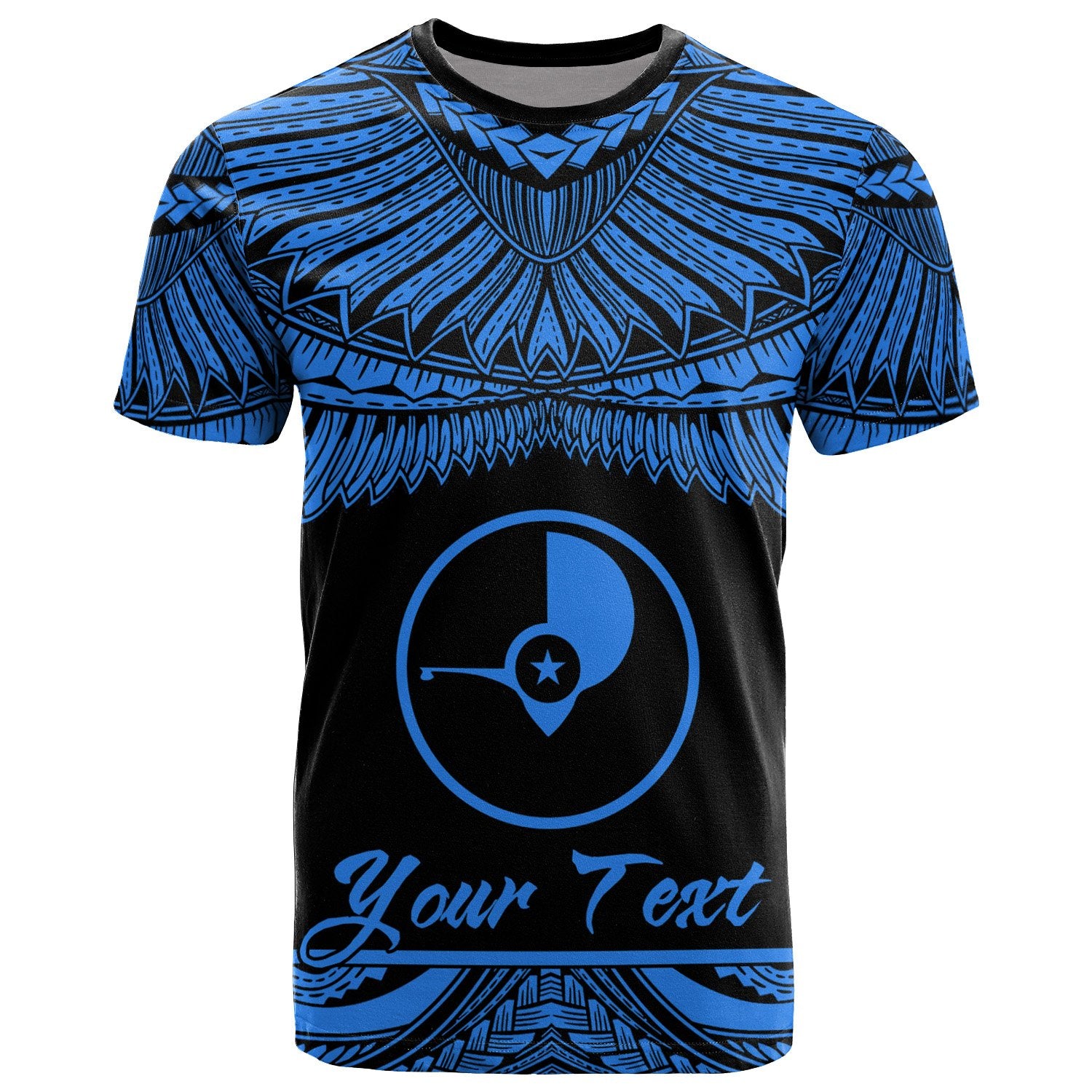 Yap Polynesian Custom T Shirt Yap Pride Blue Version Unisex Blue - Polynesian Pride