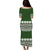 Fiji Bula Dress Tapa Green Puletasi Dress LT14 - Polynesian Pride