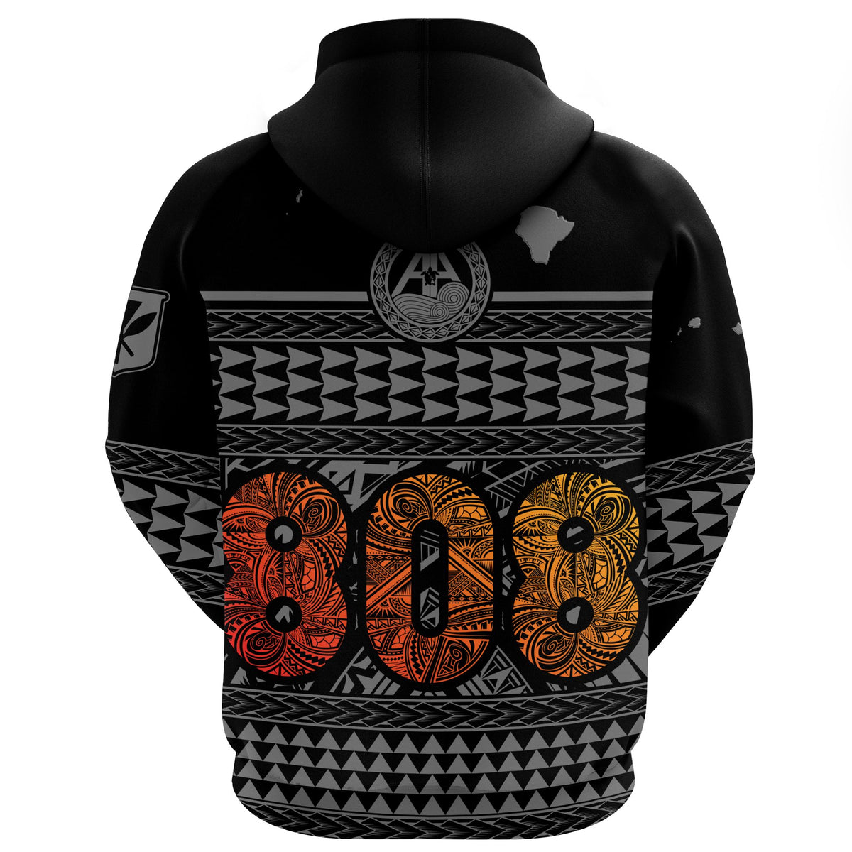 hawaiiIkaika Warrior N8tive 808 Zip Hoodie - Polynesian Pride