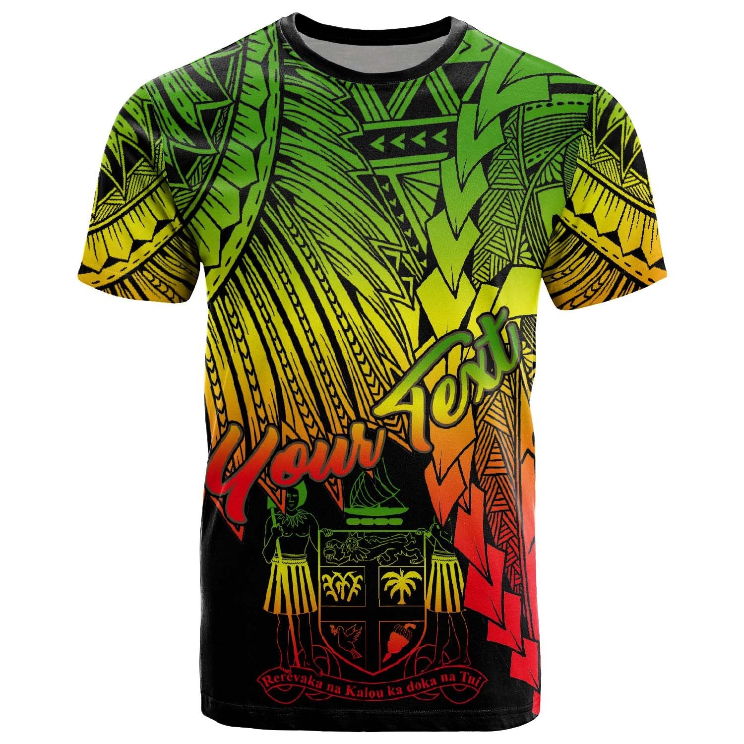 Fiji Polynesian Custom T Shirt Tribal Wave Tattoo Reggae Unisex Reggae - Polynesian Pride