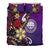 Federated States Of Micronesia Bedding Set - Tribal Flower With Special Turtles Purple Color - Polynesian Pride