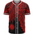 Marshall Islands Polynesian Custom Personalised Baseball Shirt - Tribal Wave Tattoo Red Unisex Red - Polynesian Pride