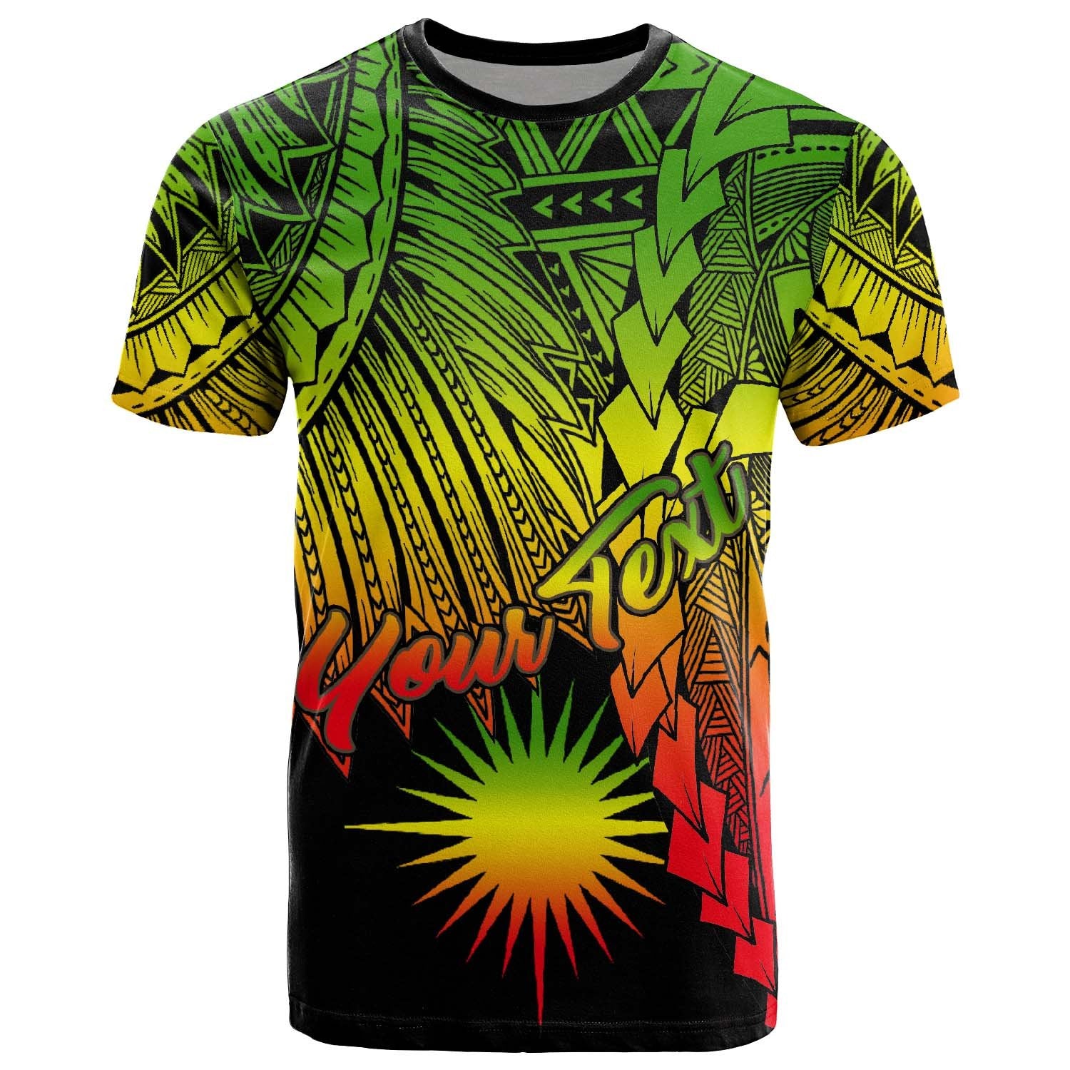 Marshall Islands Polynesian Custom T Shirt Tribal Wave Tattoo Reggae Unisex Reggae - Polynesian Pride