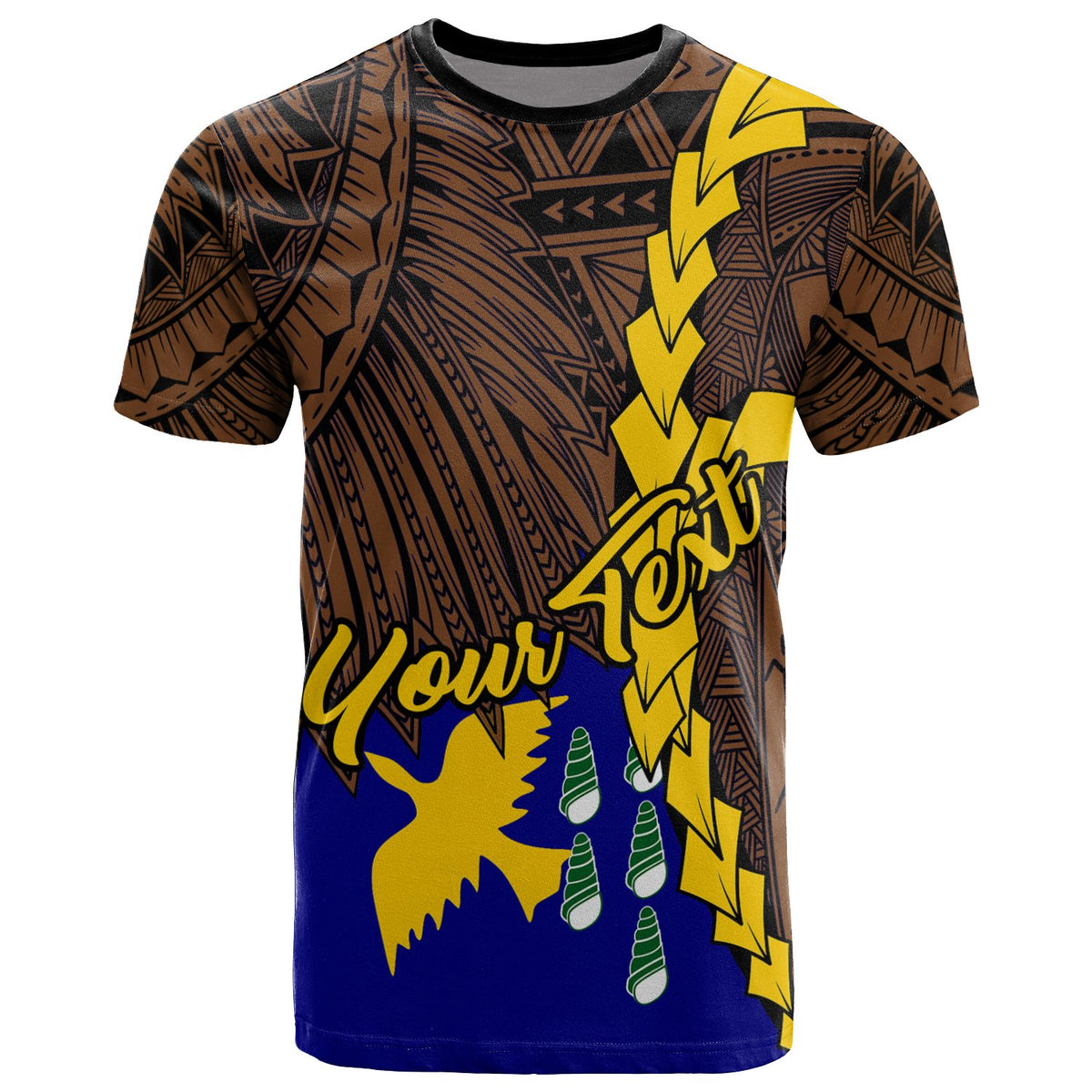 Papua New Guinea Manus Province Polynesian Custom T Shirt Tribal Wave Tattoo Unisex Blue - Polynesian Pride
