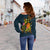 Vanuatu Polynesian Personalised Off Shoulder Sweater - Legend of Vanuatu (Blue) - Polynesian Pride