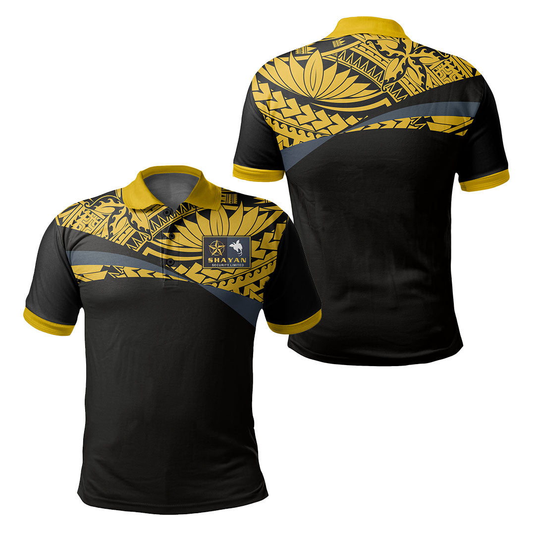 Shayan Custom Polo Shirt No.2 LT6 Unisex Yellow - Polynesian Pride