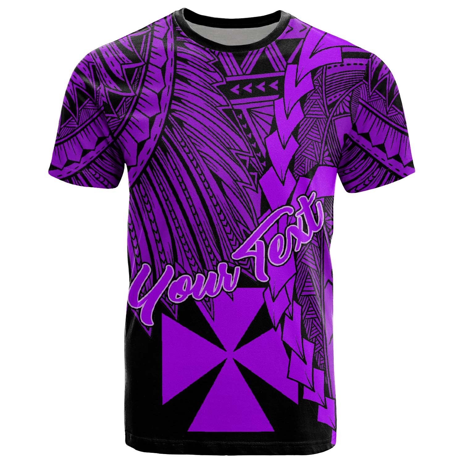 Wallis and Futuna Polynesian Custom T Shirt Tribal Wave Tattoo Purple Unisex Purple - Polynesian Pride