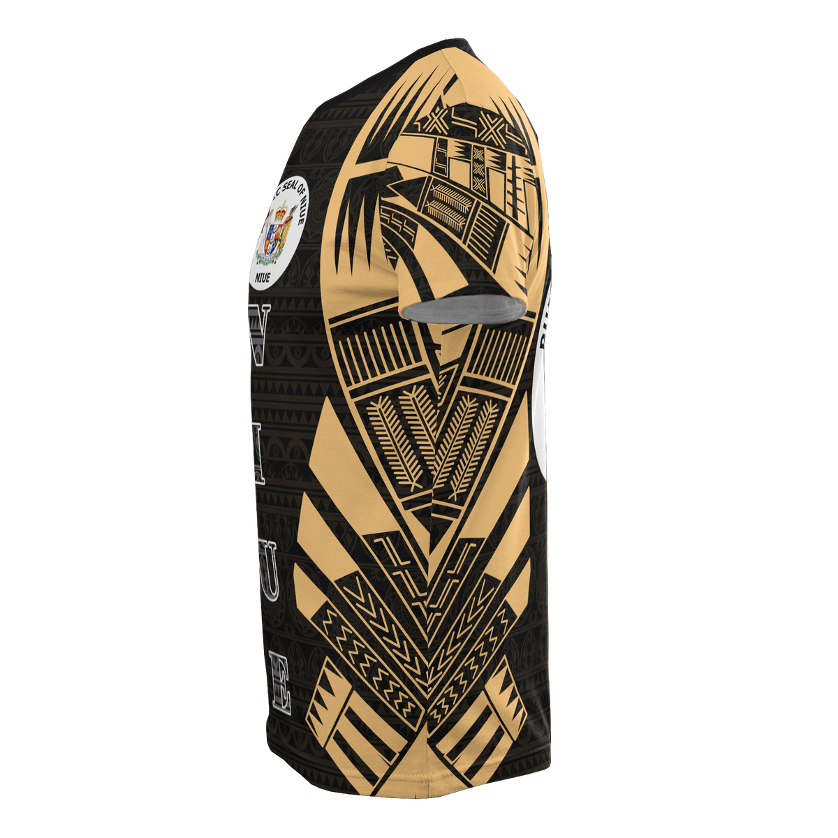 Niue T Shirt Niue Seal Polynesian Tattoo Gold Style - Polynesian Pride