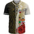 Fiji Polynesian Custom Personalised Baseball Shirt - Coat Of Arm With Hibiscus Gold Unisex Gold - Polynesian Pride