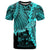 Fiji Polynesian Custom T Shirt Tribal Wave Tattoo Neon Blue Unisex Neon Blue - Polynesian Pride