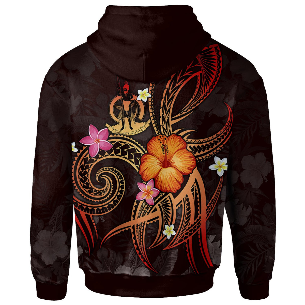 Vanuatu Polynesian Custom Hoodie Legend of Vanuatu (Red) - Polynesian Pride