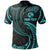 Tonga Polynesian Custom Polo Shirt Neon Blue Tribal Wave Unisex Blue - Polynesian Pride