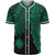 Marshall Islands Polynesian Custom Personalised Baseball Shirt - Tribal Wave Tattoo Green Unisex Green - Polynesian Pride