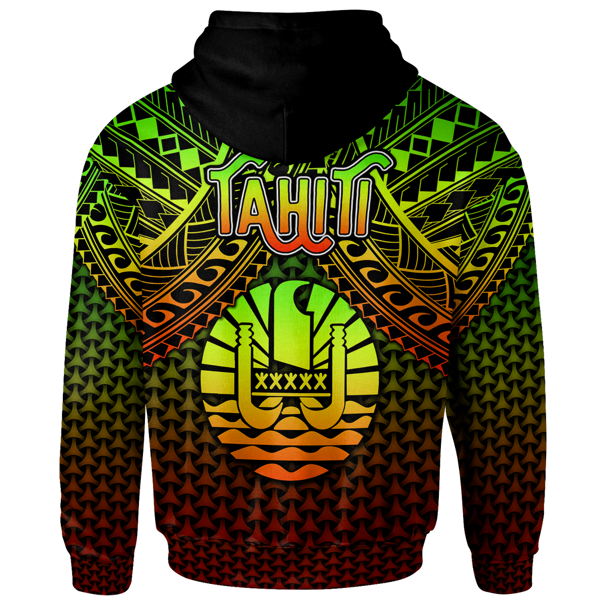 Polynesian Tahiti Hoodie Reggae Vintage Polynesian Patterns - Polynesian Pride