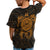 Tahiti Polynesian Custom T Shirt Vintage Polynesian Turtle (Golden) - Polynesian Pride