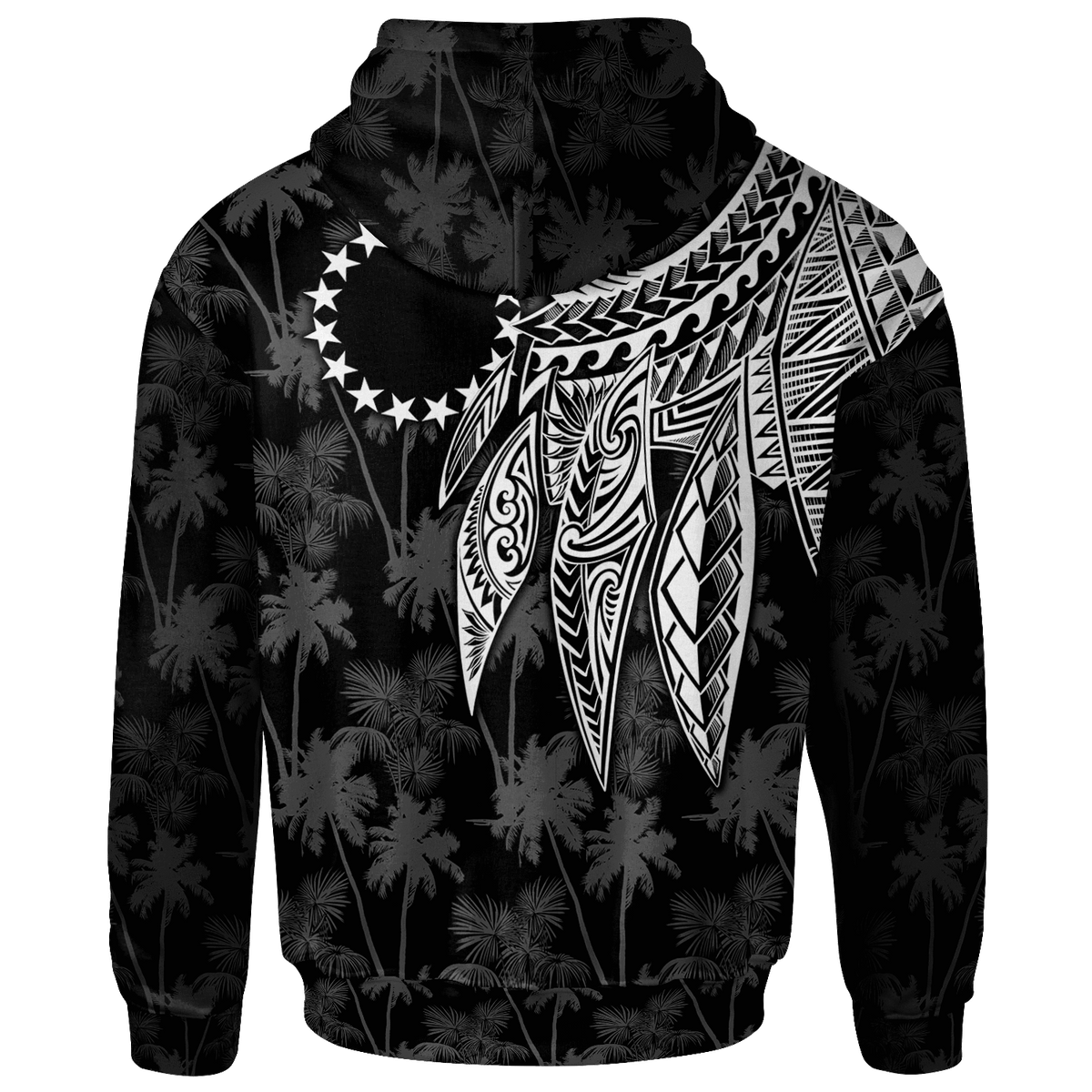 Cook Islands Hoodie Polynesian Wings (White) - Polynesian Pride